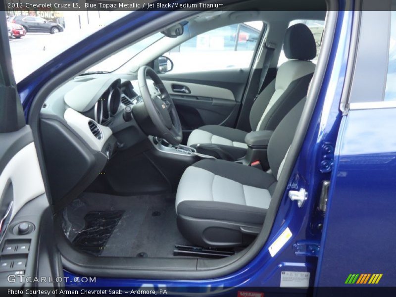 Blue Topaz Metallic / Jet Black/Medium Titanium 2012 Chevrolet Cruze LS