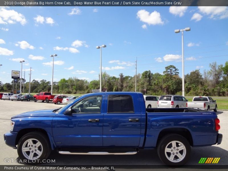 Deep Water Blue Pearl Coat / Dark Slate Gray/Medium Slate Gray 2010 Dodge Dakota Big Horn Crew Cab