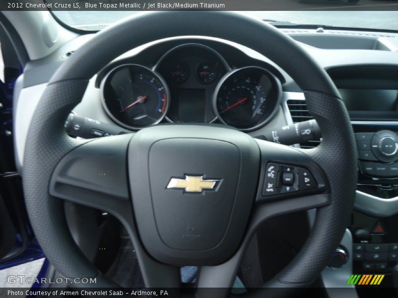 Blue Topaz Metallic / Jet Black/Medium Titanium 2012 Chevrolet Cruze LS