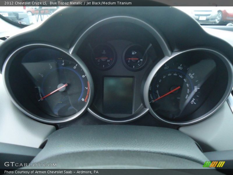 Blue Topaz Metallic / Jet Black/Medium Titanium 2012 Chevrolet Cruze LS