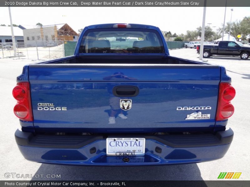 Deep Water Blue Pearl Coat / Dark Slate Gray/Medium Slate Gray 2010 Dodge Dakota Big Horn Crew Cab