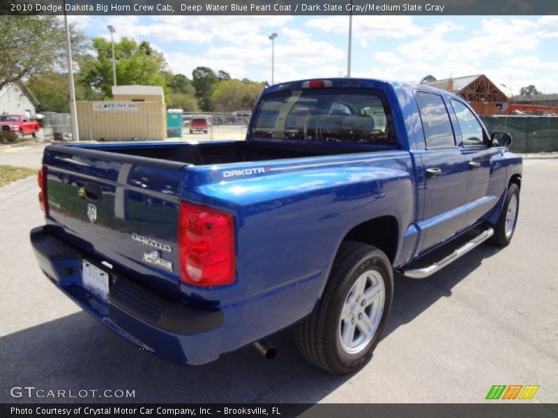 Deep Water Blue Pearl Coat / Dark Slate Gray/Medium Slate Gray 2010 Dodge Dakota Big Horn Crew Cab