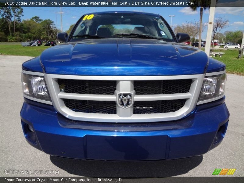 Deep Water Blue Pearl Coat / Dark Slate Gray/Medium Slate Gray 2010 Dodge Dakota Big Horn Crew Cab