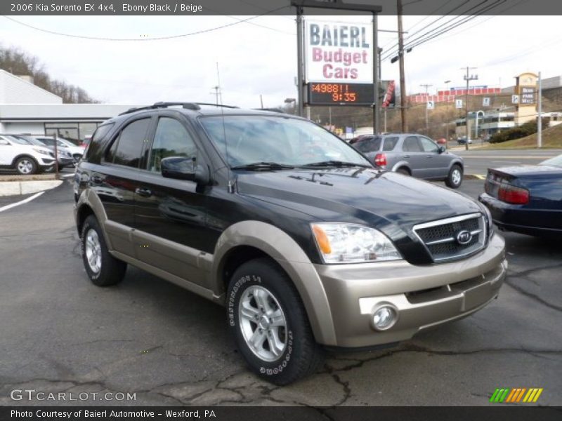 Ebony Black / Beige 2006 Kia Sorento EX 4x4