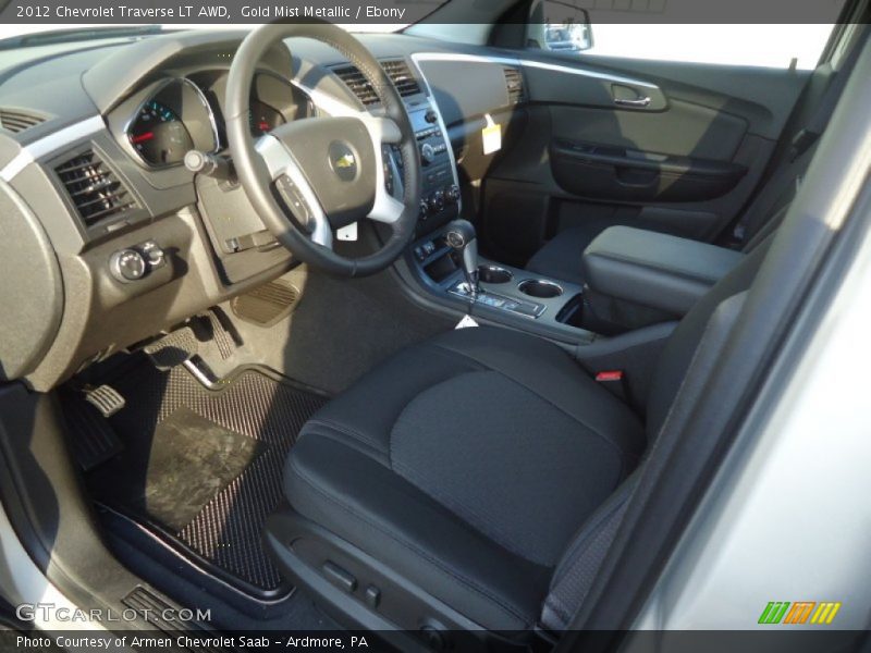 Gold Mist Metallic / Ebony 2012 Chevrolet Traverse LT AWD