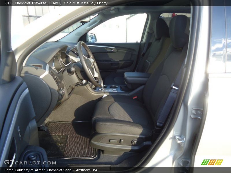 Gold Mist Metallic / Ebony 2012 Chevrolet Traverse LT AWD