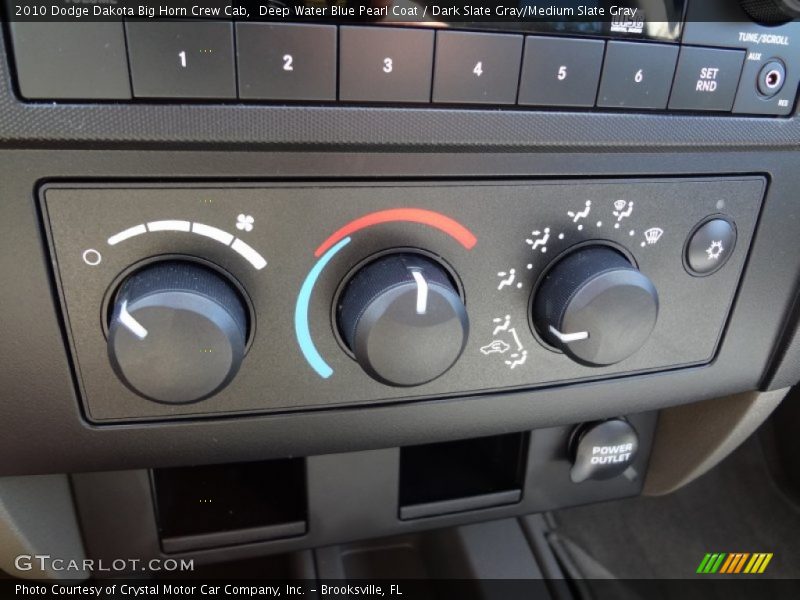 Deep Water Blue Pearl Coat / Dark Slate Gray/Medium Slate Gray 2010 Dodge Dakota Big Horn Crew Cab