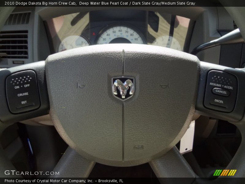 Deep Water Blue Pearl Coat / Dark Slate Gray/Medium Slate Gray 2010 Dodge Dakota Big Horn Crew Cab