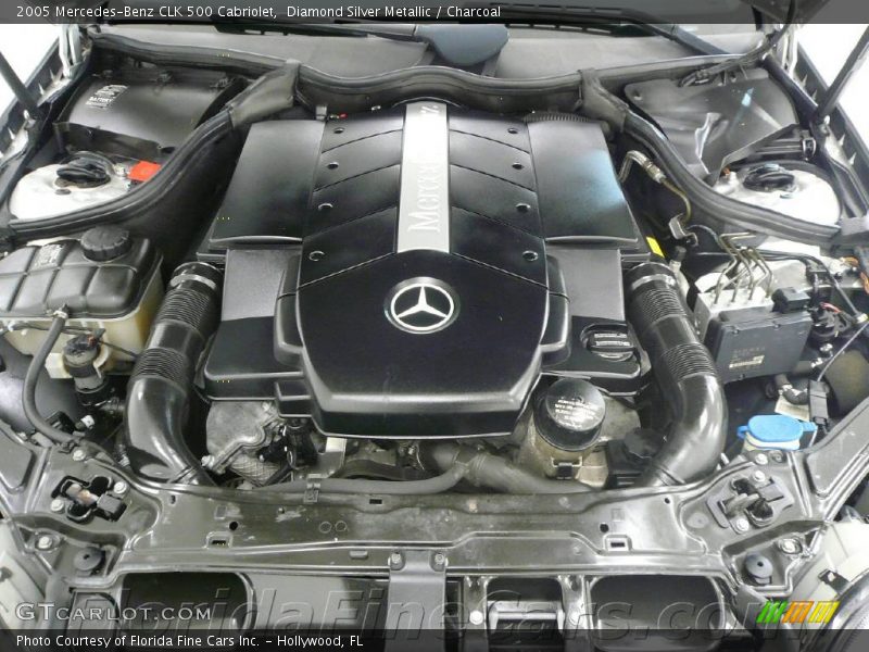 Diamond Silver Metallic / Charcoal 2005 Mercedes-Benz CLK 500 Cabriolet