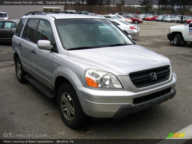 Starlight Silver Metallic / Gray 2004 Honda Pilot EX-L 4WD