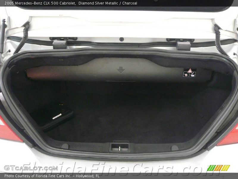 Diamond Silver Metallic / Charcoal 2005 Mercedes-Benz CLK 500 Cabriolet