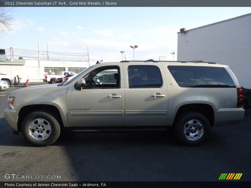 Gold Mist Metallic / Ebony 2012 Chevrolet Suburban LT 4x4