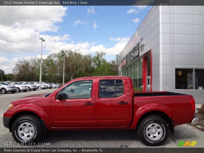 Red Brick / Steel 2012 Nissan Frontier S Crew Cab 4x4