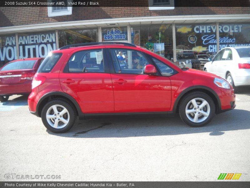 Vivid Red / Black 2008 Suzuki SX4 Crossover AWD