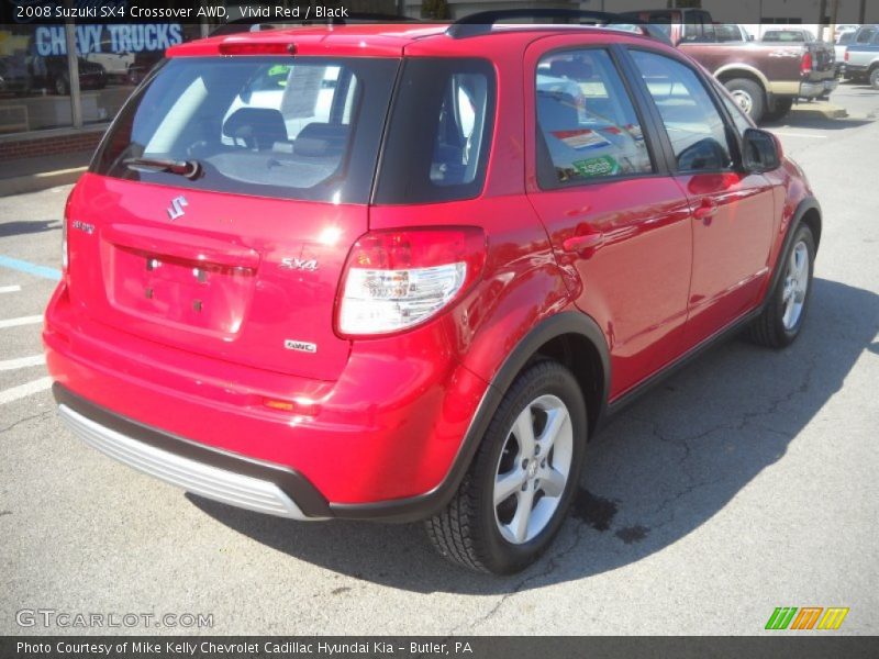 Vivid Red / Black 2008 Suzuki SX4 Crossover AWD