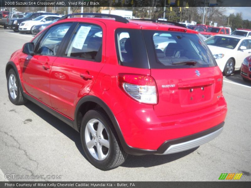 Vivid Red / Black 2008 Suzuki SX4 Crossover AWD