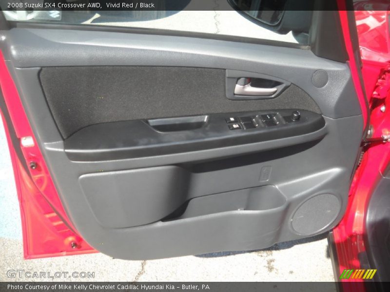 Vivid Red / Black 2008 Suzuki SX4 Crossover AWD