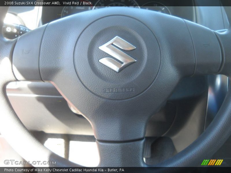 Vivid Red / Black 2008 Suzuki SX4 Crossover AWD