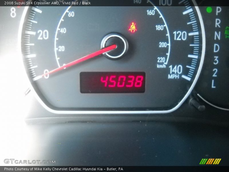 Vivid Red / Black 2008 Suzuki SX4 Crossover AWD