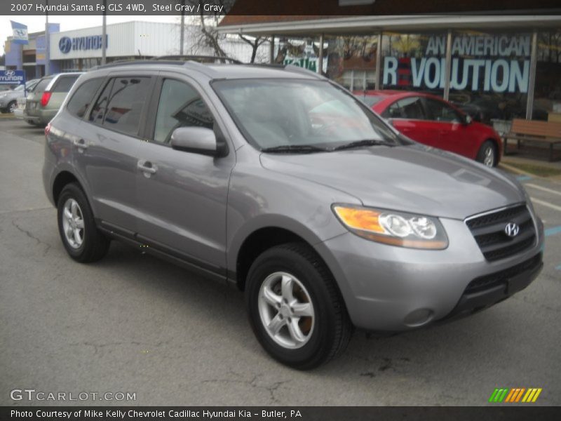 Steel Gray / Gray 2007 Hyundai Santa Fe GLS 4WD