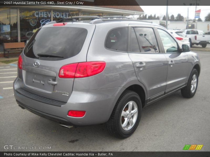 Steel Gray / Gray 2007 Hyundai Santa Fe GLS 4WD