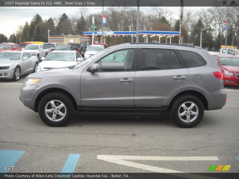 Steel Gray / Gray 2007 Hyundai Santa Fe GLS 4WD