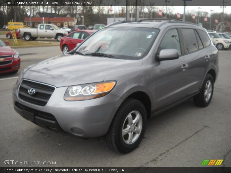 Steel Gray / Gray 2007 Hyundai Santa Fe GLS 4WD