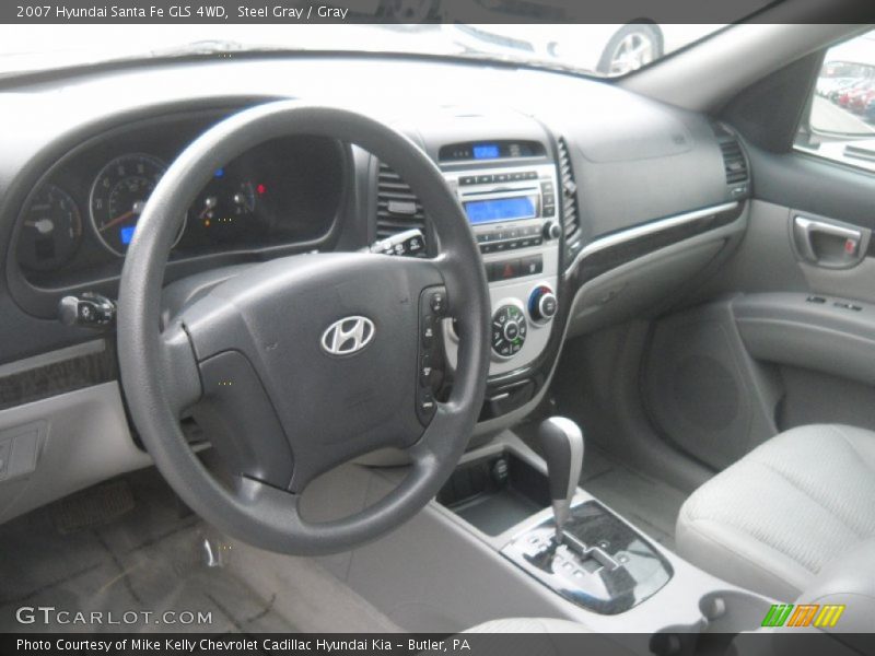Steel Gray / Gray 2007 Hyundai Santa Fe GLS 4WD