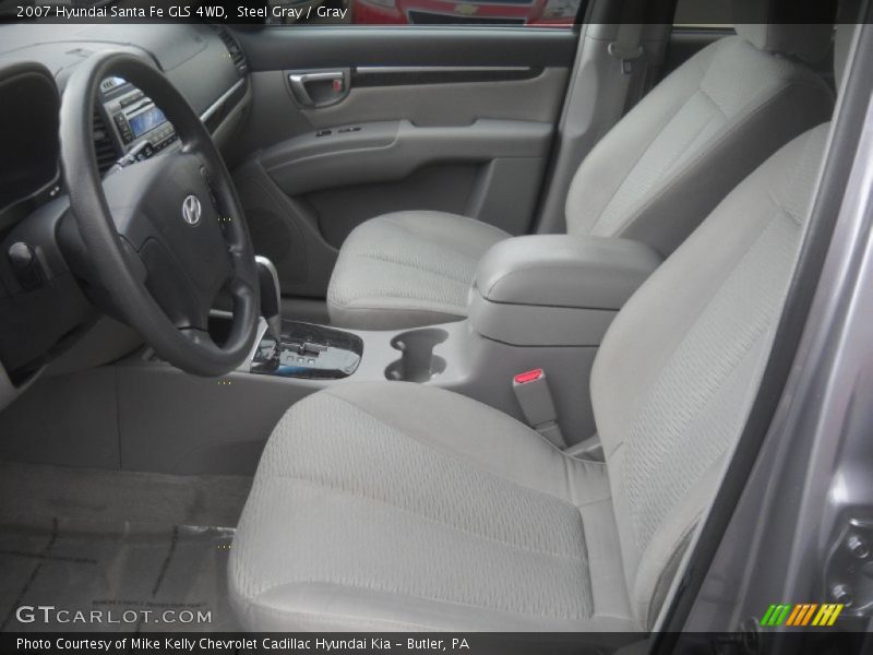 Steel Gray / Gray 2007 Hyundai Santa Fe GLS 4WD