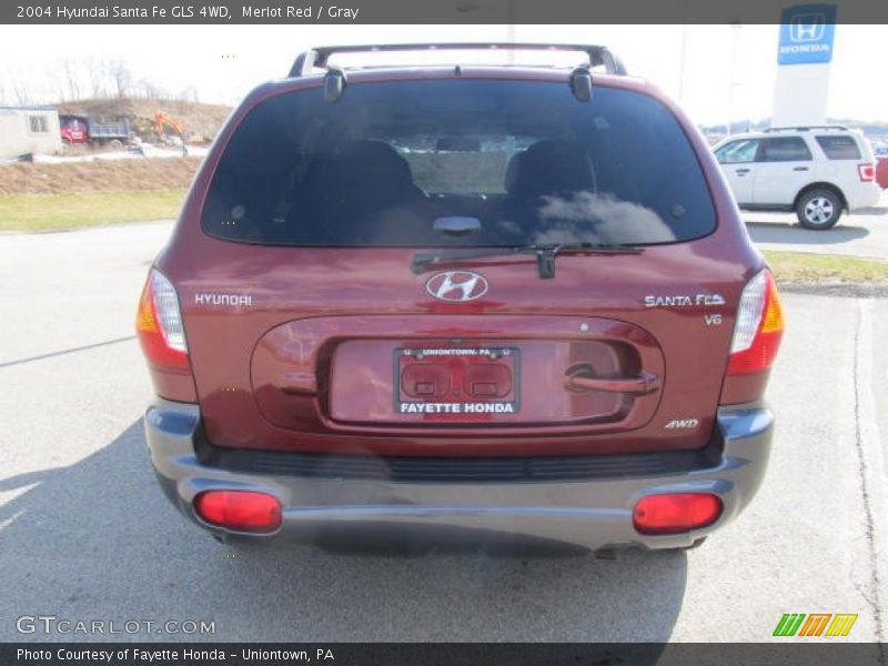 Merlot Red / Gray 2004 Hyundai Santa Fe GLS 4WD