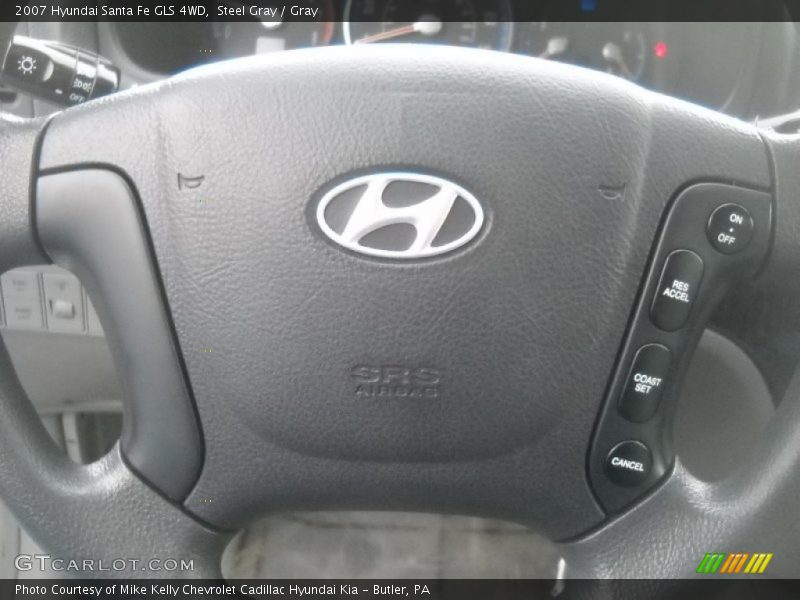 Steel Gray / Gray 2007 Hyundai Santa Fe GLS 4WD