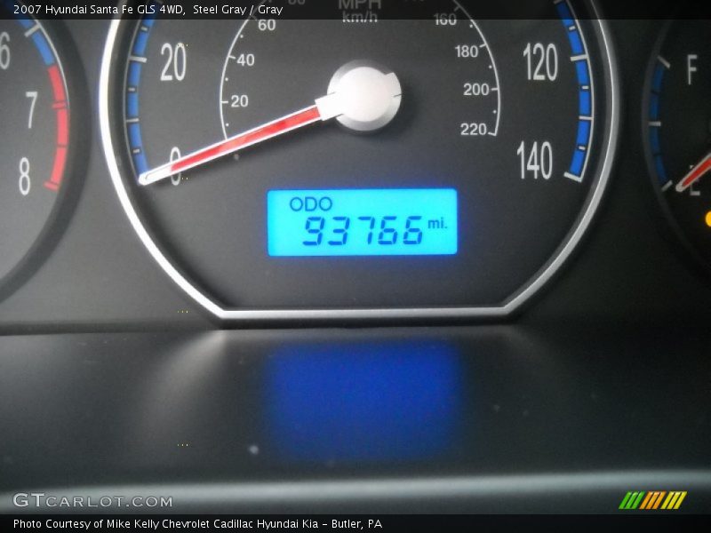 Steel Gray / Gray 2007 Hyundai Santa Fe GLS 4WD