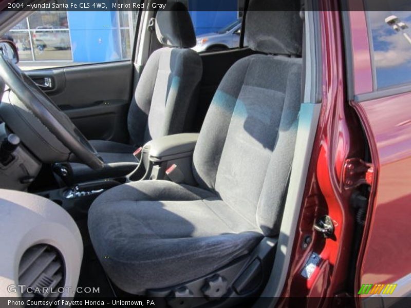 Merlot Red / Gray 2004 Hyundai Santa Fe GLS 4WD