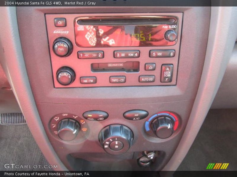 Merlot Red / Gray 2004 Hyundai Santa Fe GLS 4WD