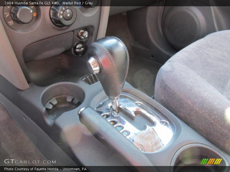 Merlot Red / Gray 2004 Hyundai Santa Fe GLS 4WD
