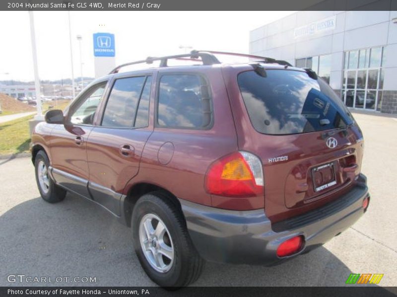 Merlot Red / Gray 2004 Hyundai Santa Fe GLS 4WD
