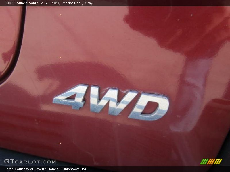 Merlot Red / Gray 2004 Hyundai Santa Fe GLS 4WD