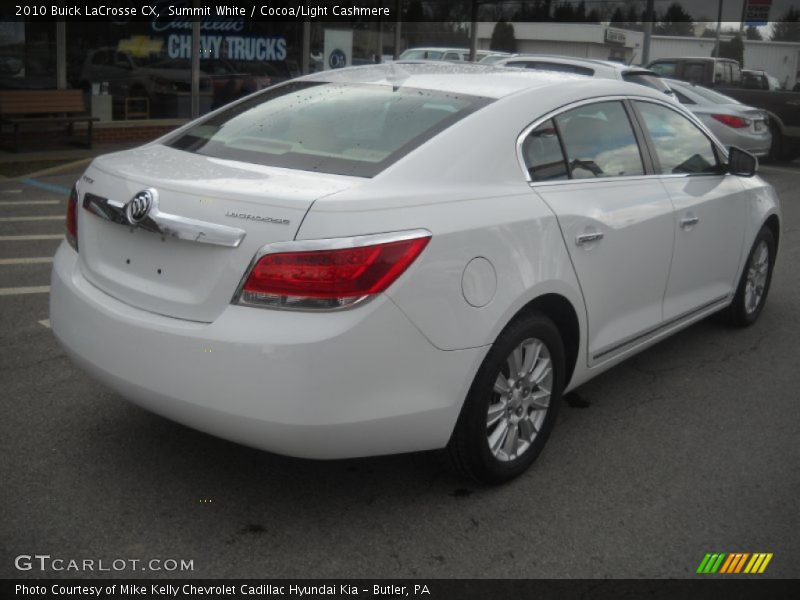 Summit White / Cocoa/Light Cashmere 2010 Buick LaCrosse CX