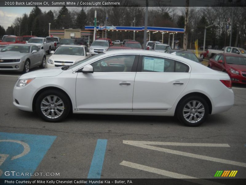 Summit White / Cocoa/Light Cashmere 2010 Buick LaCrosse CX