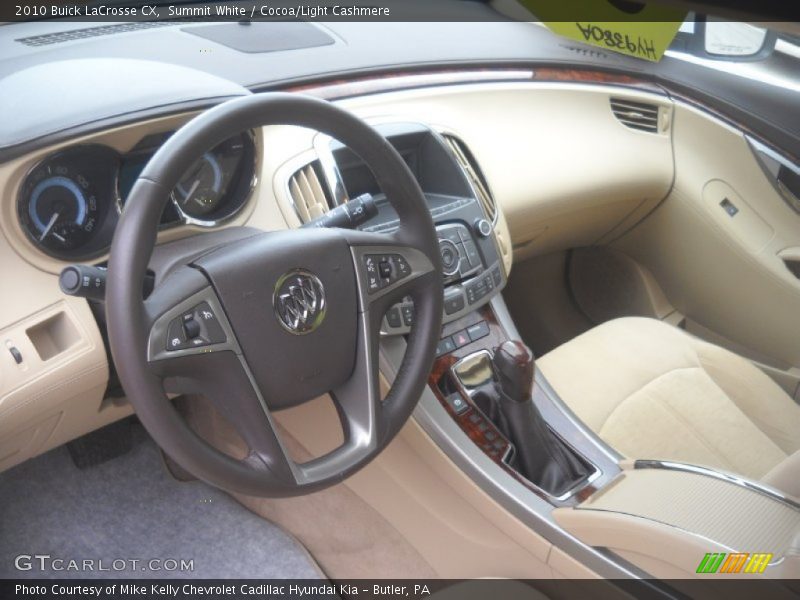 Summit White / Cocoa/Light Cashmere 2010 Buick LaCrosse CX