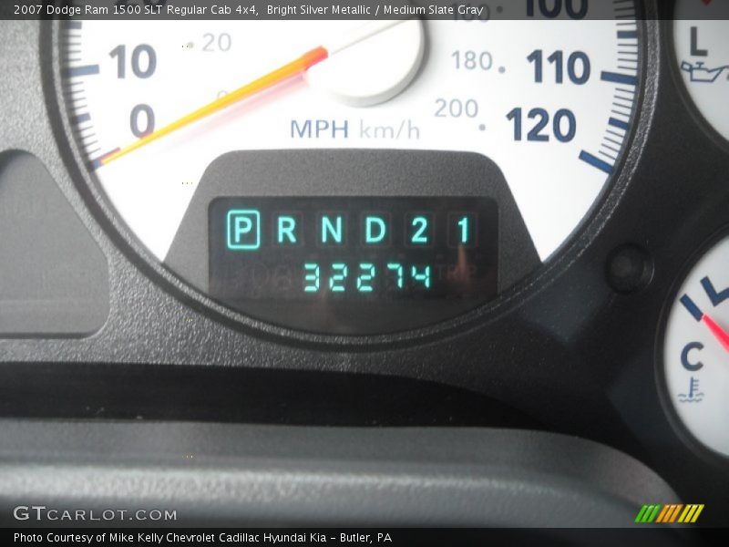 Bright Silver Metallic / Medium Slate Gray 2007 Dodge Ram 1500 SLT Regular Cab 4x4