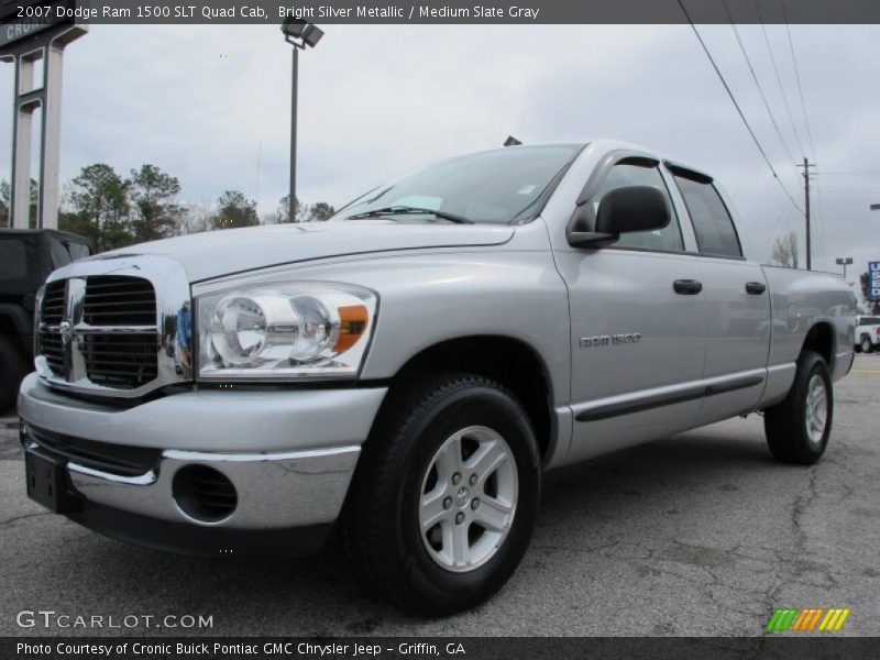 Bright Silver Metallic / Medium Slate Gray 2007 Dodge Ram 1500 SLT Quad Cab