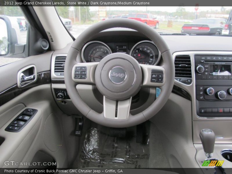 Stone White / Dark Graystone/Medium Graystone 2012 Jeep Grand Cherokee Laredo
