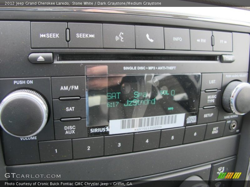 Stone White / Dark Graystone/Medium Graystone 2012 Jeep Grand Cherokee Laredo