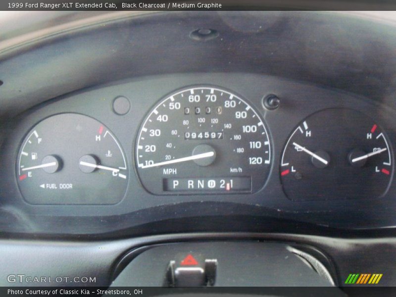 Black Clearcoat / Medium Graphite 1999 Ford Ranger XLT Extended Cab