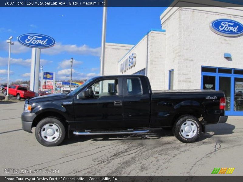 Black / Medium Flint 2007 Ford F150 XL SuperCab 4x4