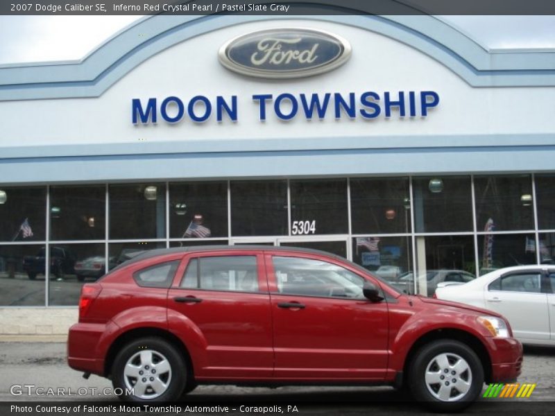 Inferno Red Crystal Pearl / Pastel Slate Gray 2007 Dodge Caliber SE