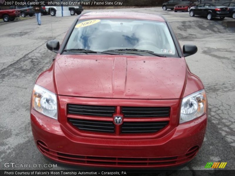Inferno Red Crystal Pearl / Pastel Slate Gray 2007 Dodge Caliber SE