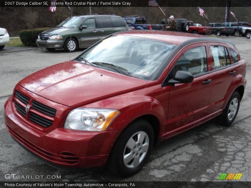 Inferno Red Crystal Pearl / Pastel Slate Gray 2007 Dodge Caliber SE