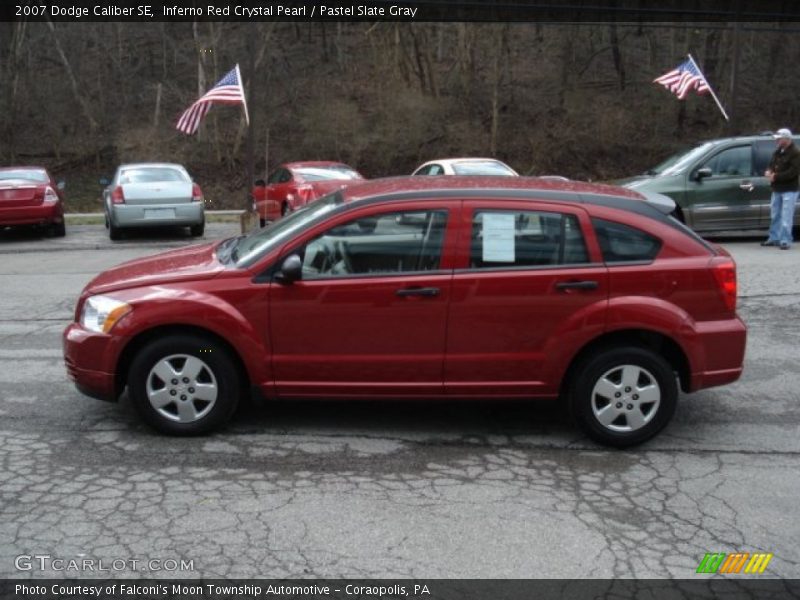 Inferno Red Crystal Pearl / Pastel Slate Gray 2007 Dodge Caliber SE